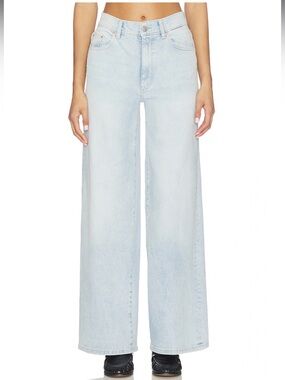 DL1961 Hepburn Wide Leg Jeans 25 Jet Stream Light Acid Wash